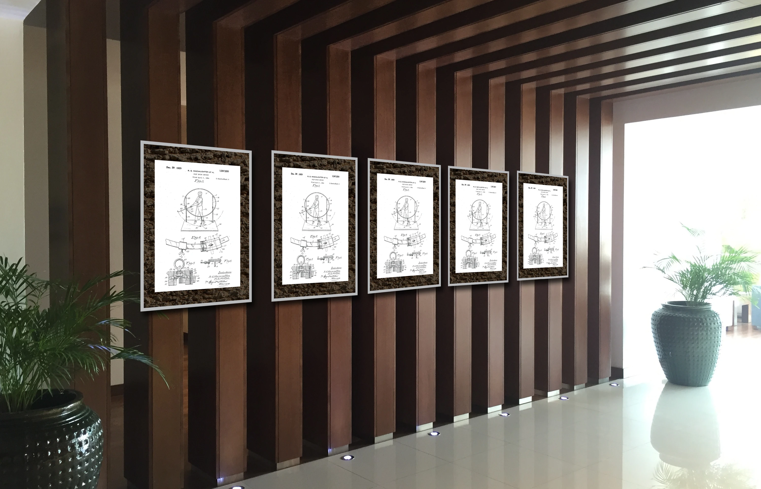 Framed honours display at the Ghala Golf Club